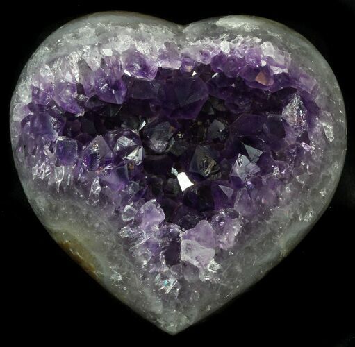 Deep Purple Amethyst Crystal Heart - Uruguay #34378